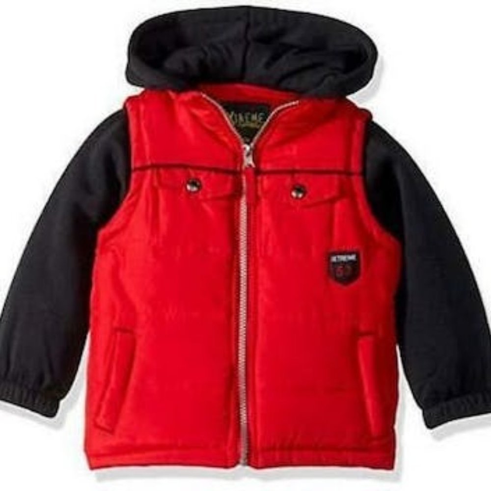 IXTREME Baby Boys Infant Patch Pocket Jacket Fleece Hood,Various Colors